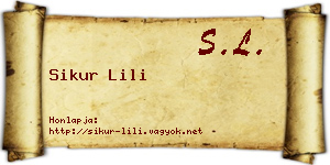 Sikur Lili névjegykártya