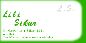lili sikur business card